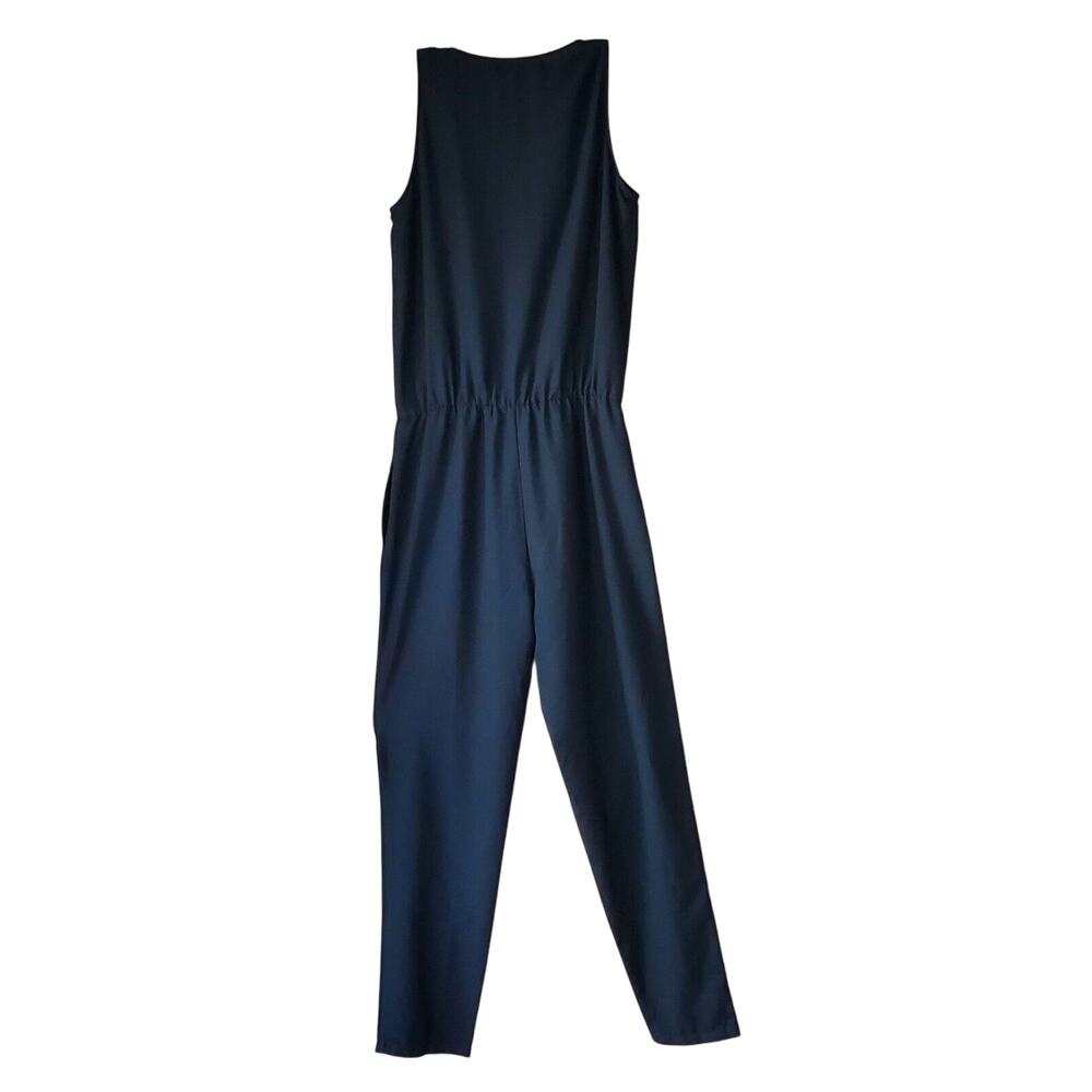 ZARA TRAFALUC Women's S Jumpsuit Black Beaded Elastic Waist Pockets Bust 34" - Picture 8 of 8